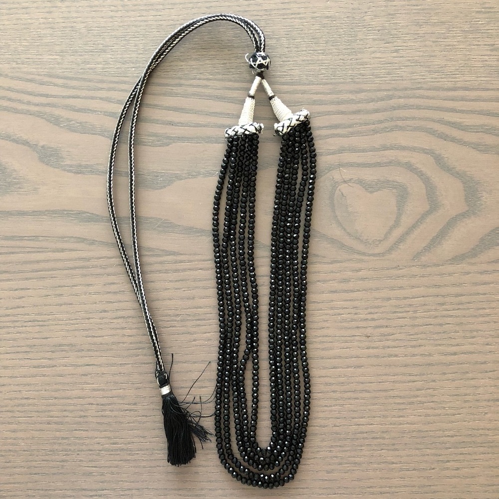 Multi strand beaded necklace